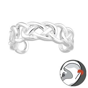 Sterling Silver Chain Link Ear Cuff – No Piercing Open Band